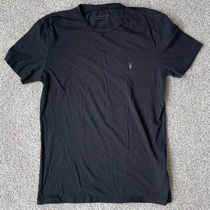 All Saints Men’s Black Crew Neck Tonic Short Sleeve Tshirt. Size Medium